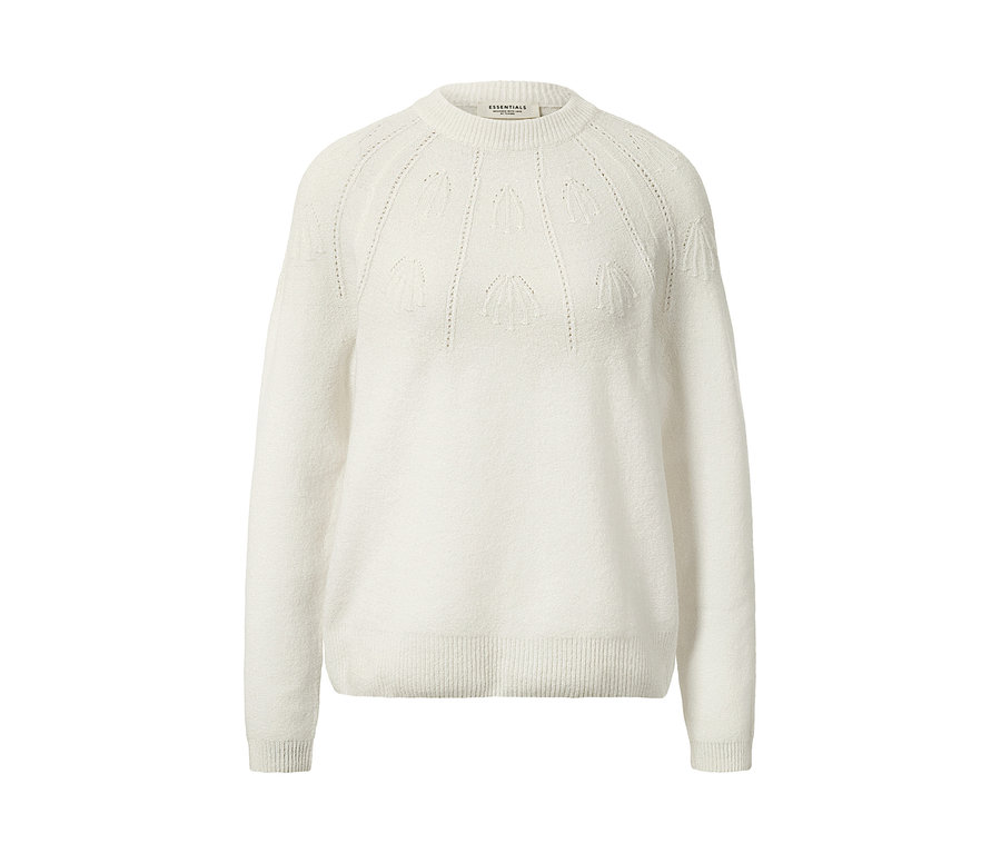 Un pull en maille blanc avec de la laine.