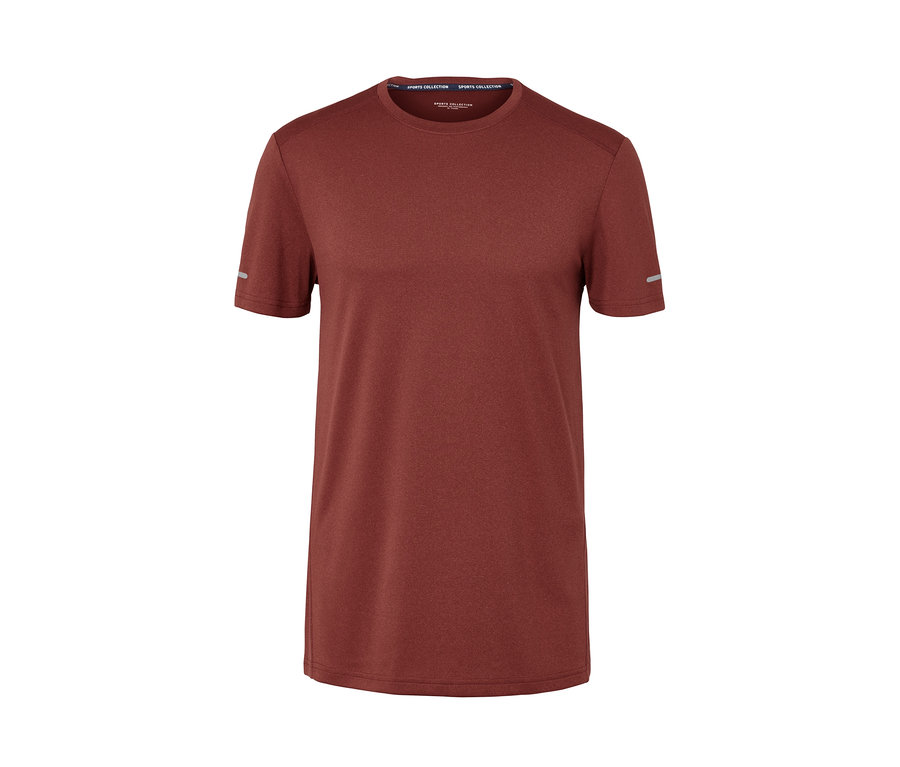 T-shirt fonctionnel terracotta chiné.