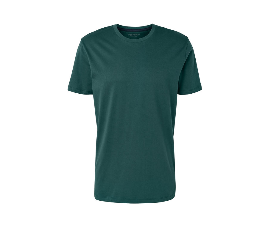 T-shirts à encolure ronde, 2 pièces, vert foncé.