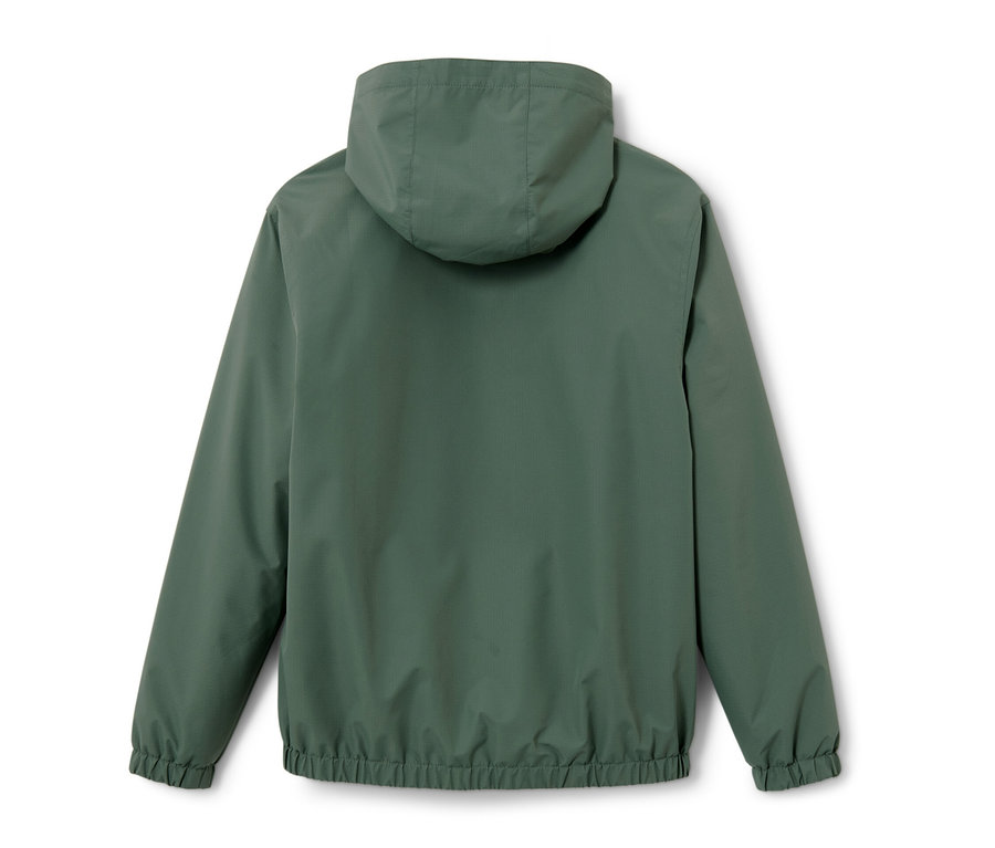 Veste fonctionnelle de sport verte pour enfant vue de derrière.