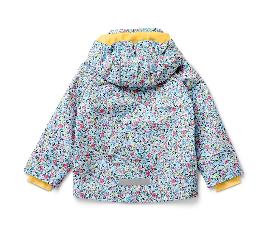 Veste de pluie pour enfant à motif floral.