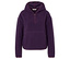 Sweat à capuche violet en polaire avec fermeture éclair.