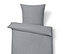 Linge de lit en lin gris, taille standard.