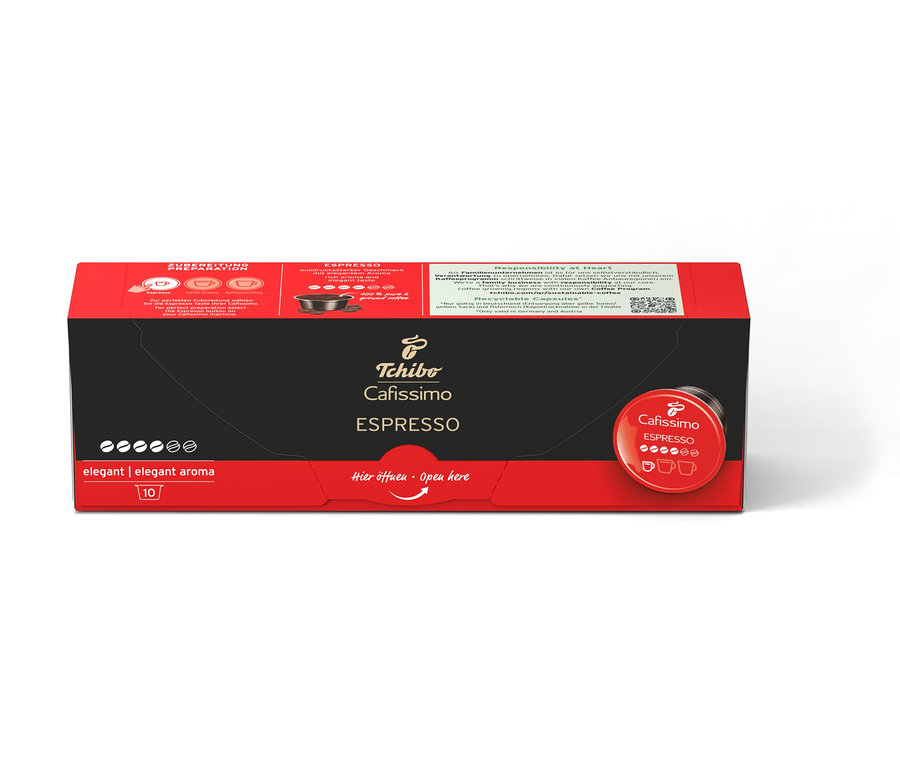 Un paquet de capsules Cafissimo Espresso elegant.