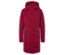 Manteau rouge à capuche pour femme.