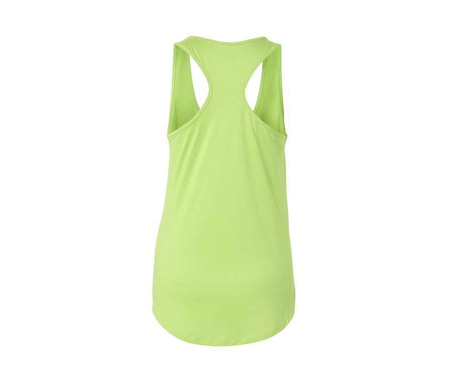 Vue arrière d'un top fonctionnel vert citron.