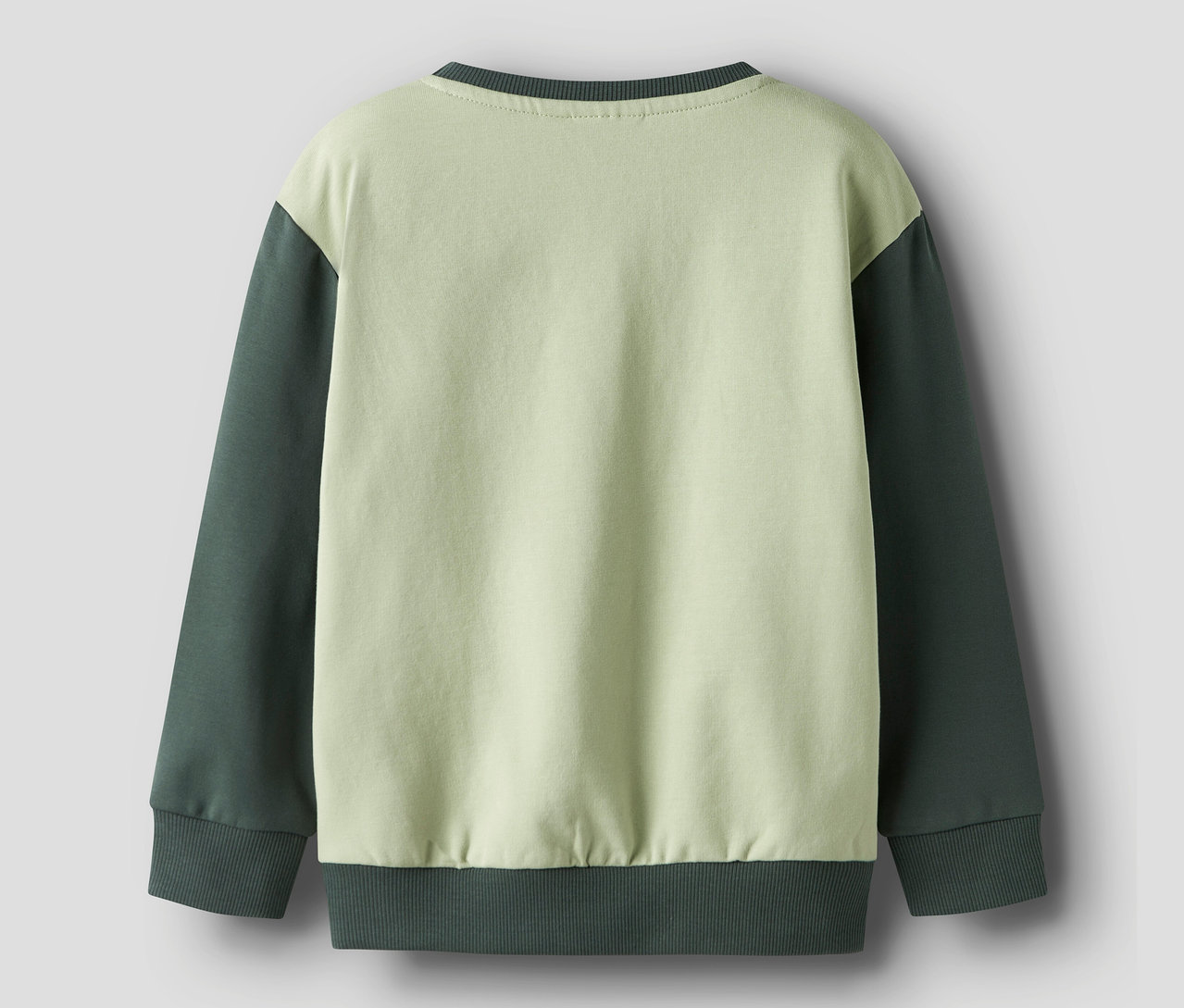 Vue arrière d'un sweat-shirt NAME IT, colorblock.