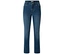 Jean slim coupe « Emma » en denim bleu moyen sur fond blanc.
