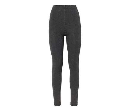 Legging gris foncé chiné, taille haute et longueur cheville.