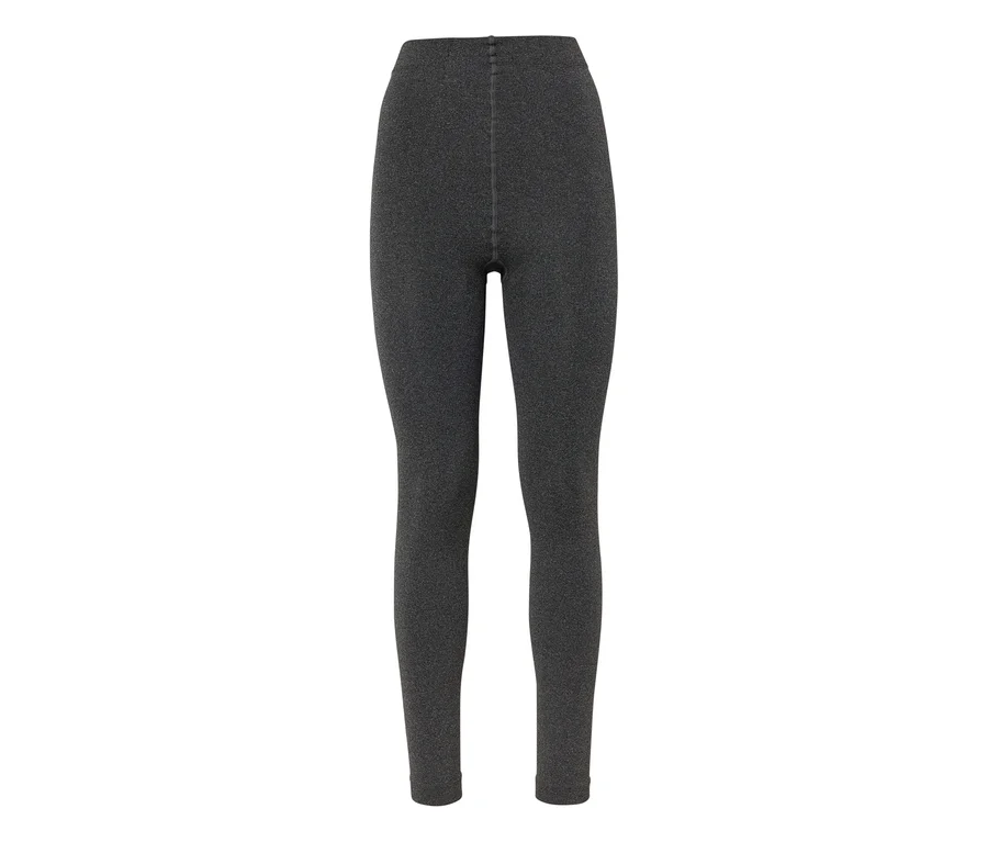 Legging gris foncé chiné, taille haute et longueur cheville.