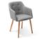 Chaise rembourrée, gris clair - Gris clair