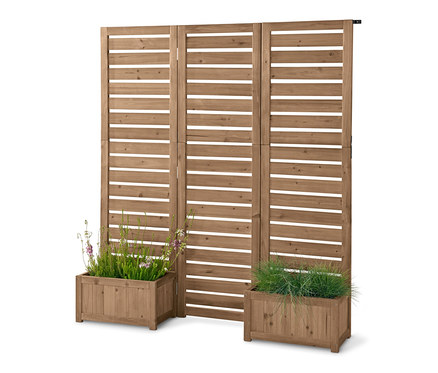 Paravent flexible avec bacs à plantes