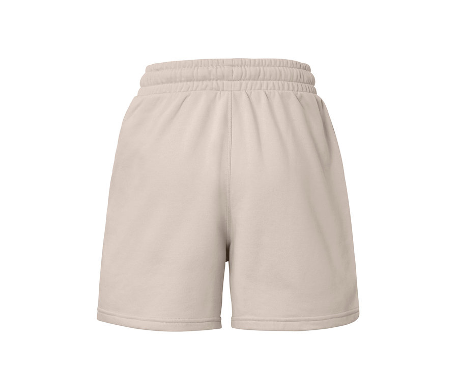 Short de sport molletonné crème.