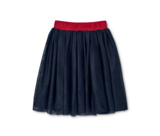Bleu foncé avec taille rouge scintillante