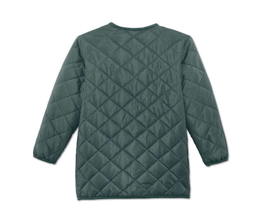 Veste matelassée vert foncé.