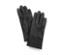 Gants en cuir noirs.