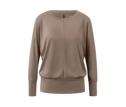 T-shirt de sport et de yoga taupe.