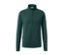 T-shirt technique thermique vert à manches longues avec fermeture éclair.