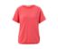 Blouse corail à manches courtes.