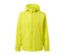 Veste de pluie unisexe citron vert avec fermeture éclair et capuche.