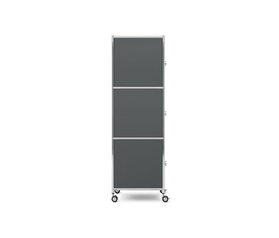 Caisson en métal gris à roulettes « CN3 » avec 3 portes.
