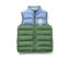 Gilet sans manches matelassé pour enfant, color block, avec un patch de mouton.