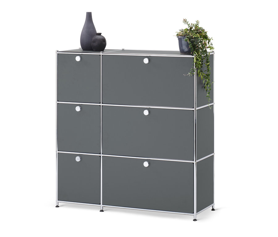 Commode « CN3 » grise avec 6 abattants.