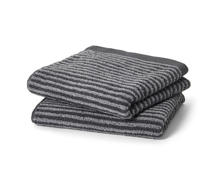 2 linges de toilette de haute qualité, anthracite