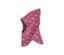 Cagoule réversible violette pour enfant avec motif arc-en-ciel.