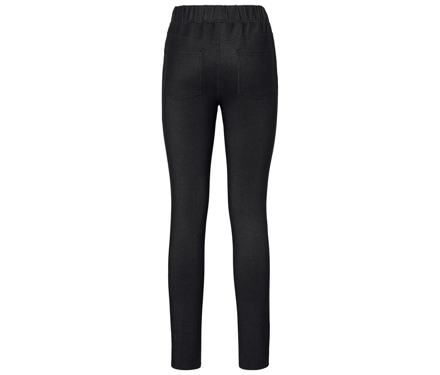 Leggings noirs avec taille élastique, vue de dos.