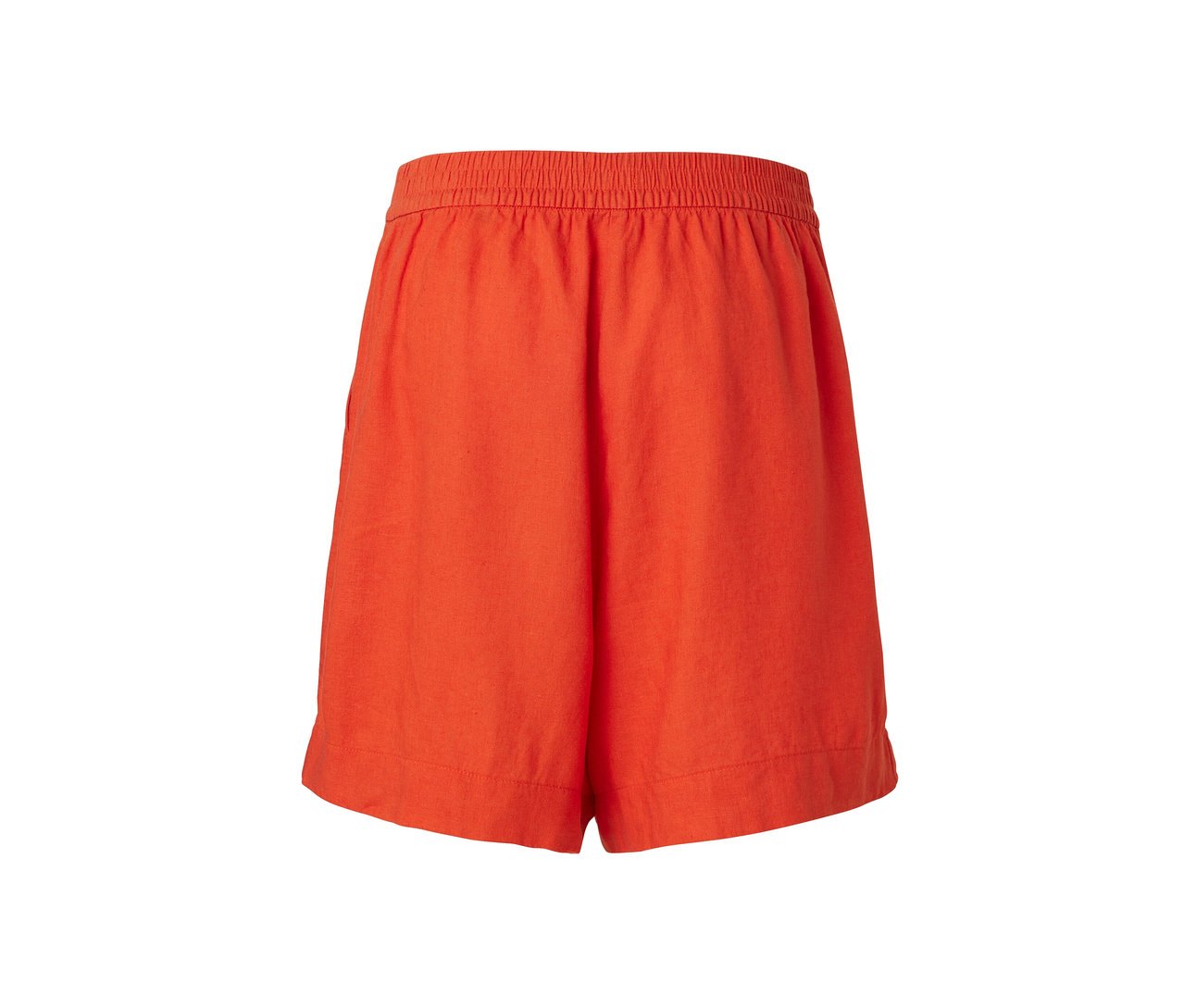 Short en lin orange.