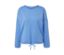 Un sweat-shirt bleu clair à manches longues avec un cordon de serrage à l'ourlet.