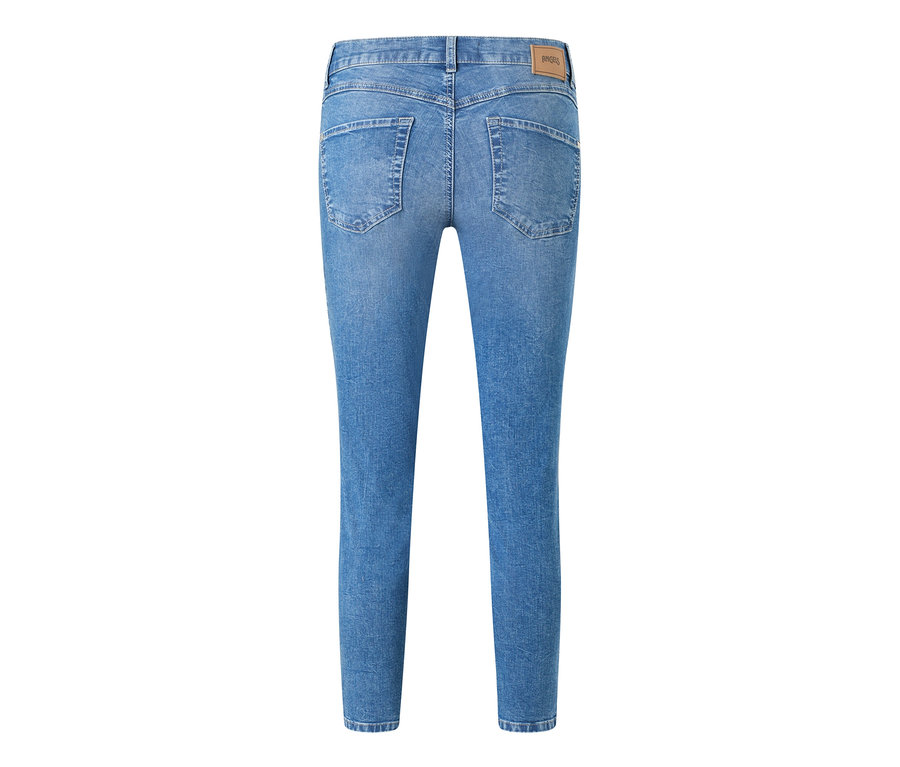 Vue arrière du jean bleu clair Angels «
Ornella Seam
» Slim Fit 7/8.