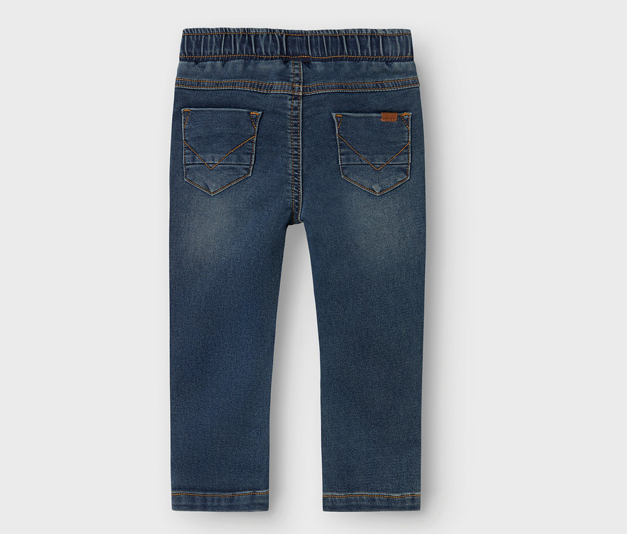 Vue arrière d'un jean de survêtement bleu NAME IT avec une taille élastique.