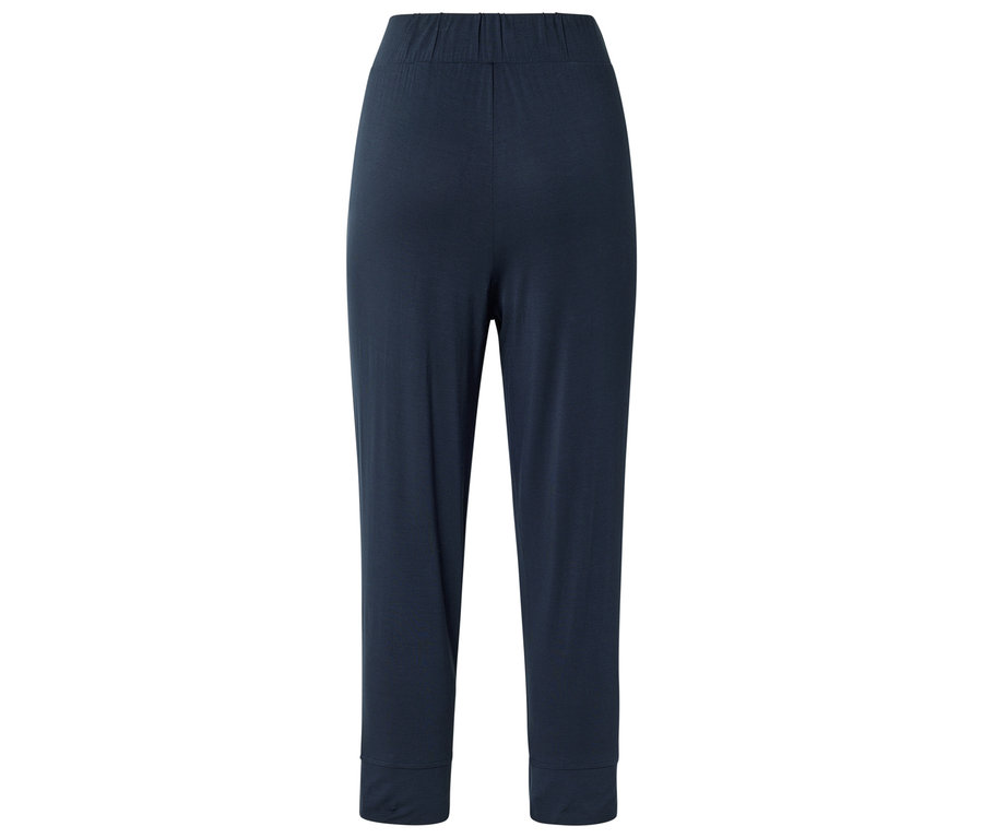Pantalon bleu marine avec taille élastique.