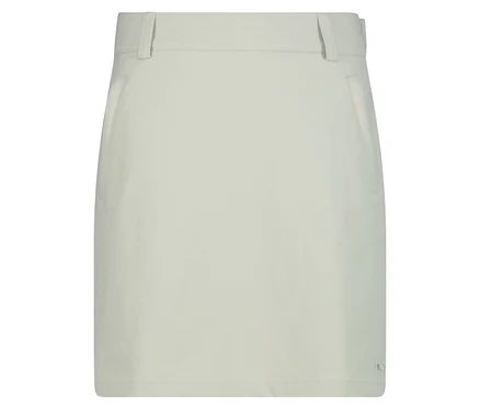 Une jupe gris clair est visible sur un fond blanc.