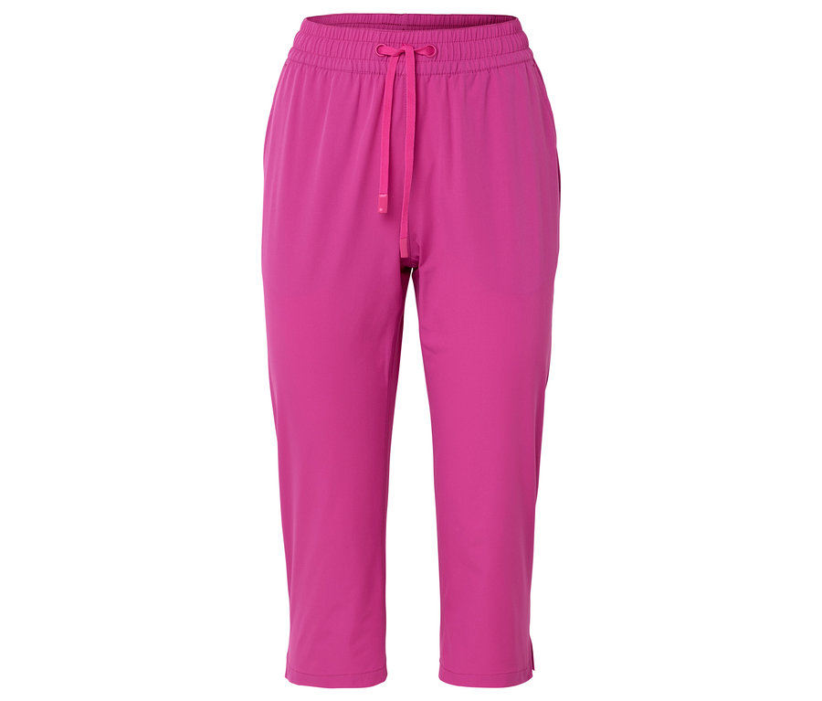 Pantalon rose longueur genou avec cordon de serrage.