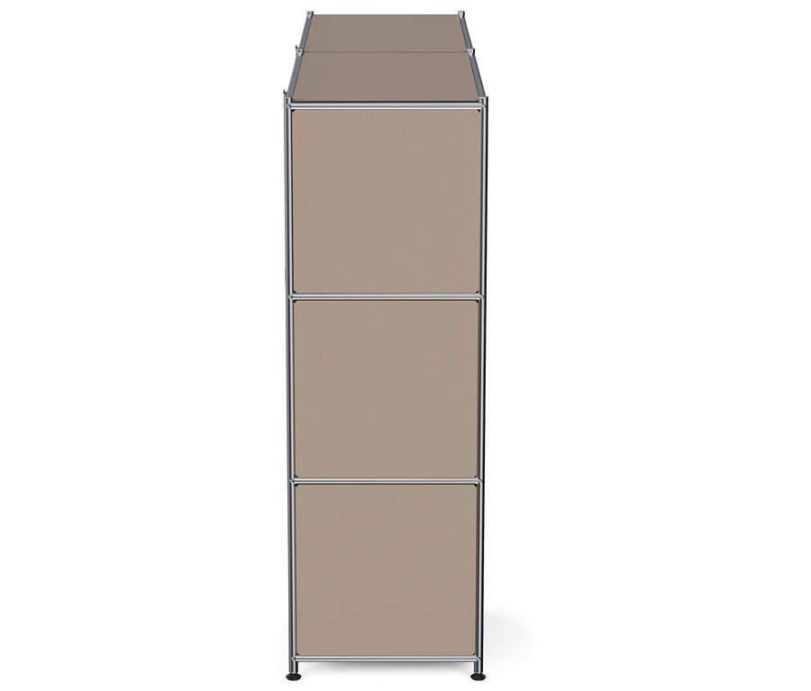 Commode en métal « CN3 » à 6 abattants, taupe.