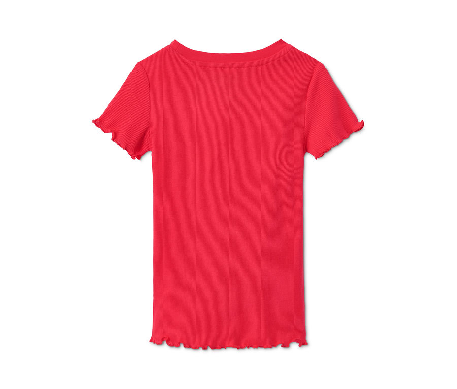 Pyjama rouge à manches courtes pour filles.