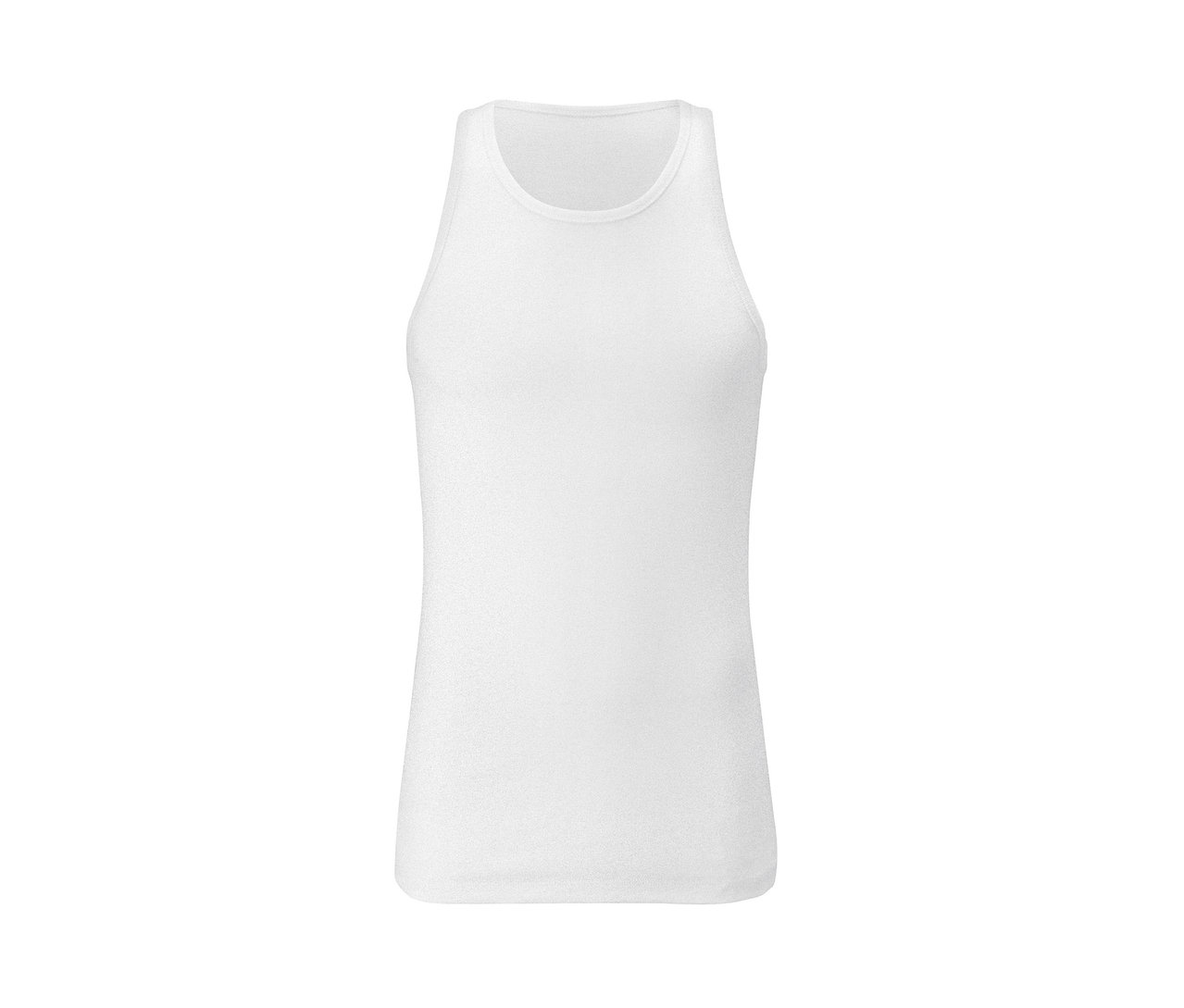 Gros plan d'un maillot de corps blanc côtelé (lot de 2).