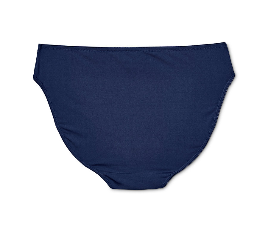 2 culottes échancrées bleu foncé.