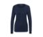 Pull en maille torsadée bleu marine.
