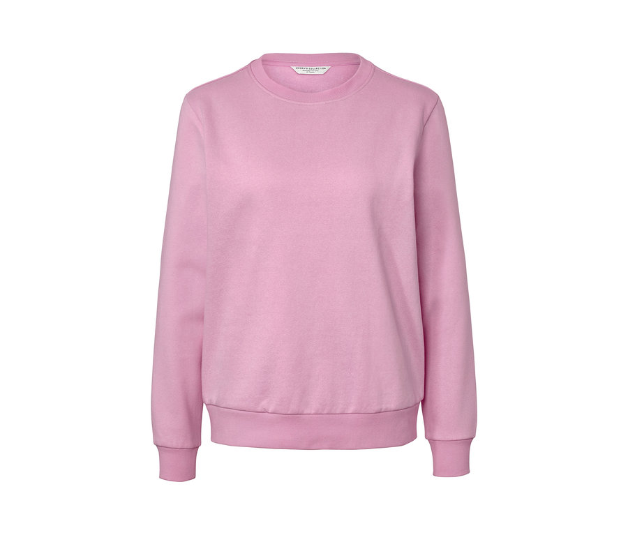Sweatshirt rose pâle.
