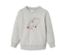 Sweat-shirt gris pour enfant avec un motif d'espace.