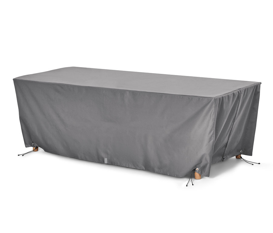Housse premium grise pour grandes tables à rallonge.