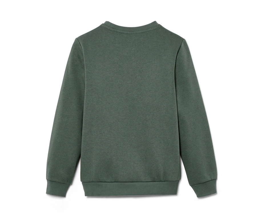 Sweat-shirt vert pour enfant avec intérieur gratté.