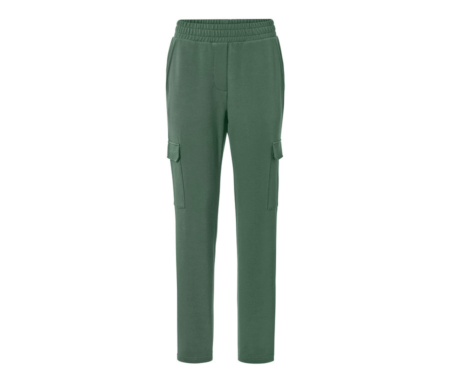 Pantalon de jogging vert à poches cargo.