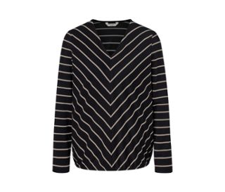 Blouse rayée en modal mélangé