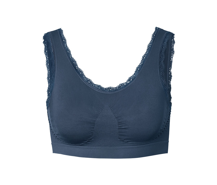 Brassière sans coutures bleue.