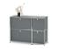 Buffet bas « CN3 » avec 4 abattants, gris - Gris mat